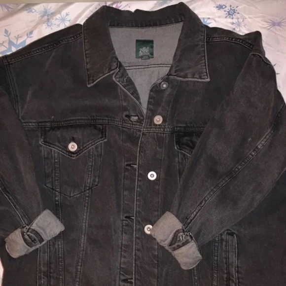 Women's Black Denim Jacket Medium Target Wild Fable - Picture 2 of 2